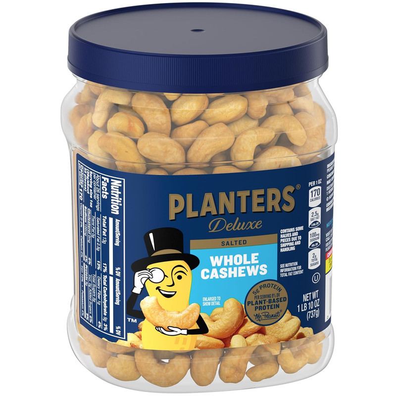 Fancy Whole Cashews with Sea Salt, 26 Ounces ( Pack of 1) Resealable Jar - Made gallery
