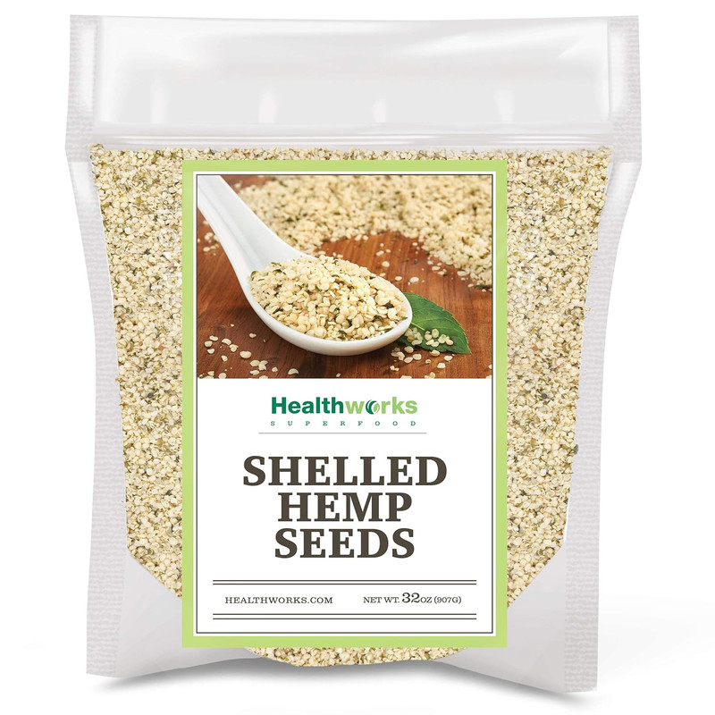Healthworks Shelled Hemp Seeds 32 Oz – Omega 3 6 Protein Fiber