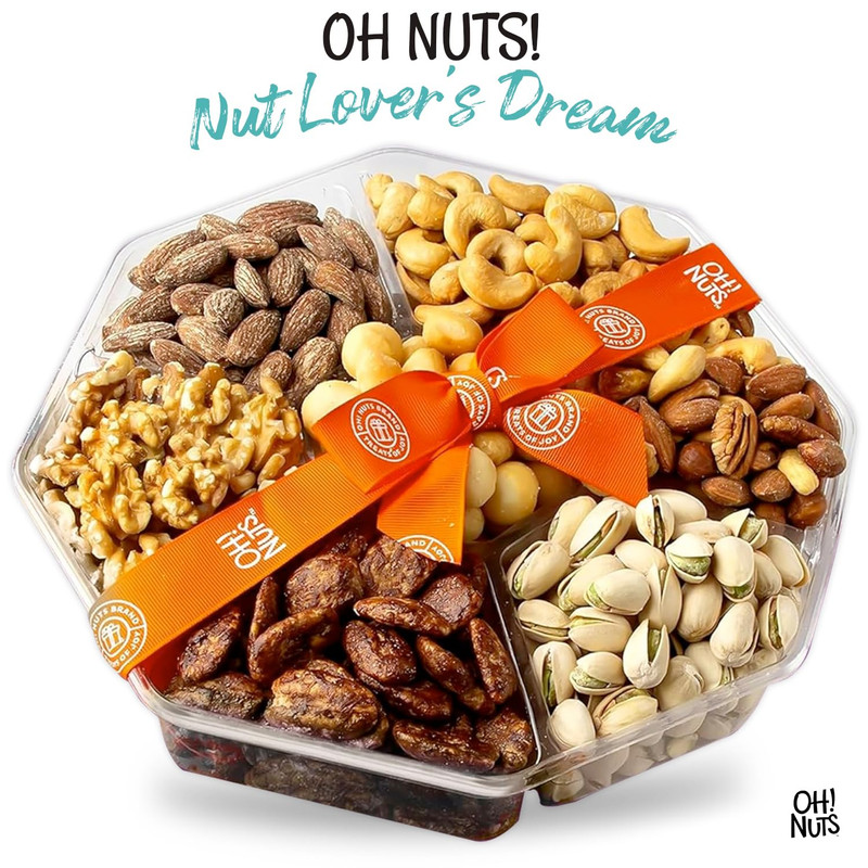 Oh! Nuts 7 Variety Nuts Gift Basket - Healthy Food Assorted Nuts Gifts Baskets - gallery