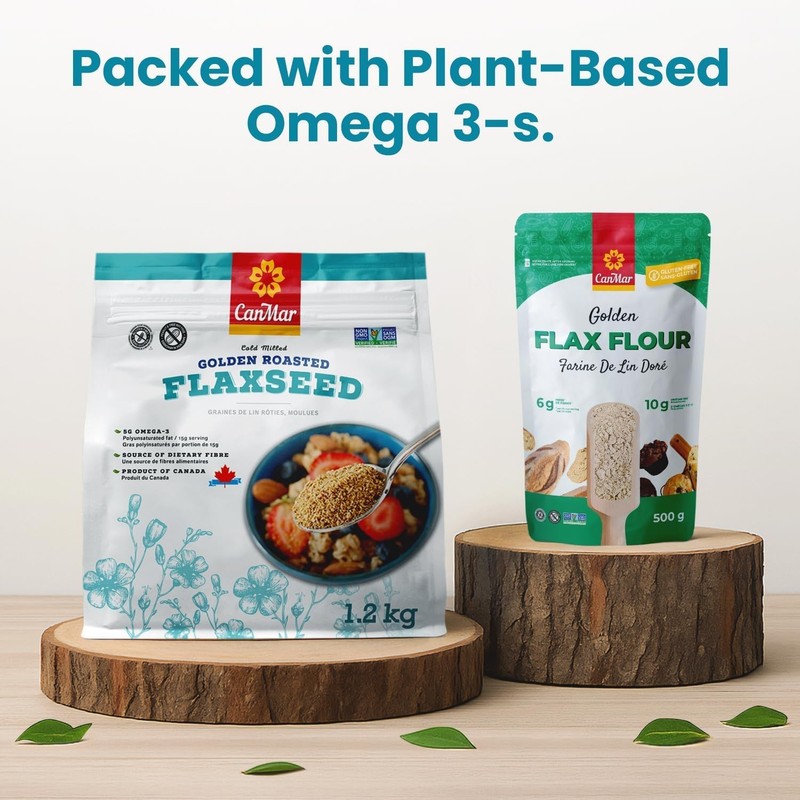 CanMar Ground Milled Golden Roasted Organic Flax, – Vegan, Non-O, gallery