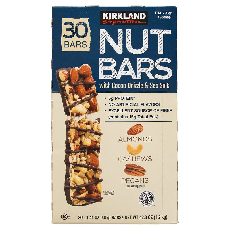 Kirkland Signature Nut Bars, 1.41 Ounce (Pack of 30)