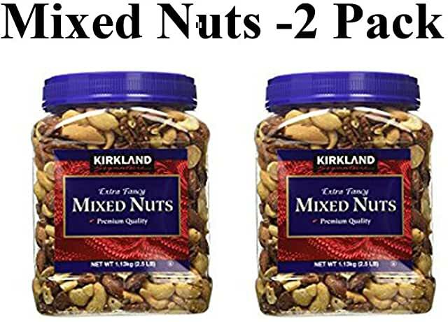 Kirkland Signature Extra Fancy Mixed Nuts: 2 Jars of 40 Oz