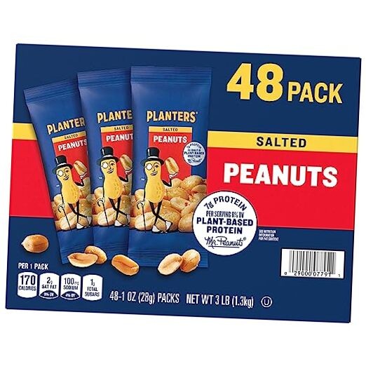 (48 1-ounce packs) 48 Count (Pack of 1) Salted Peanuts