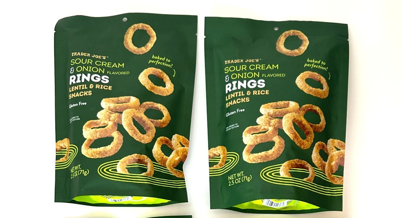 2 Packs Trader Joe’s Sour Cream & Onion Flavored Rings Lentil & Rice Snacks