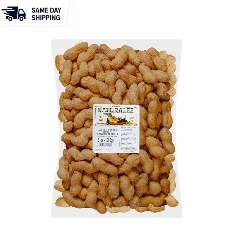 2 lb Soft Pack of Roasted Salted Peanuts – Nutritious Snack from USA