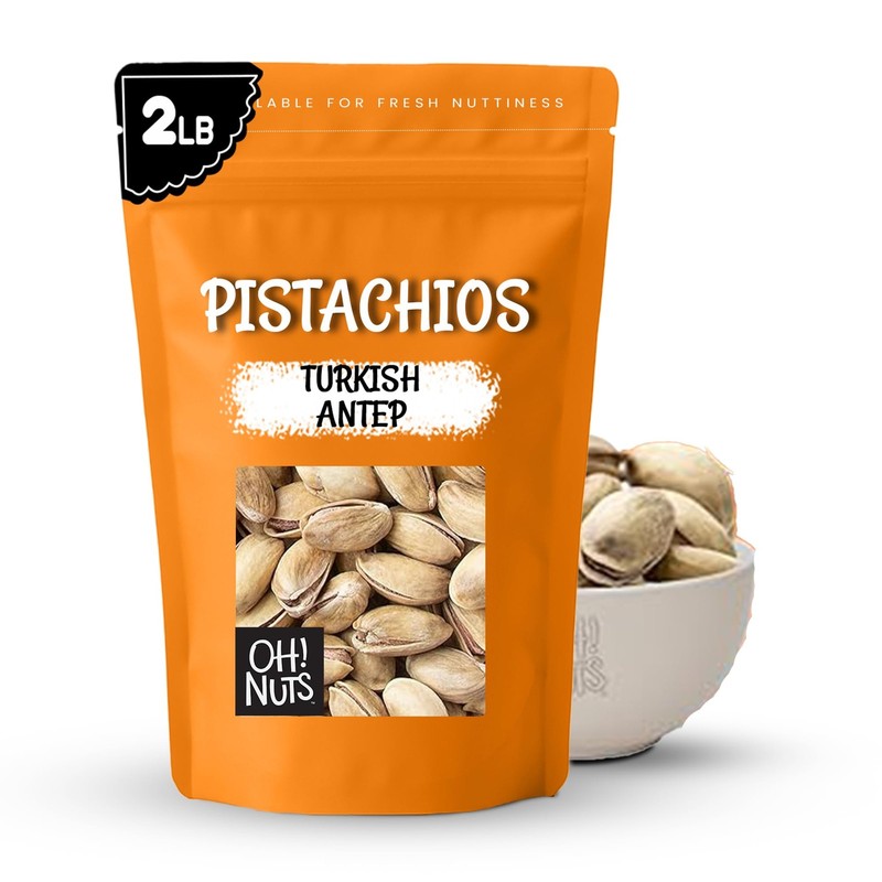 Oh! Nuts 2 LB Specialty Pistachios Finely Salted | 2 Pound (Pack of 1)