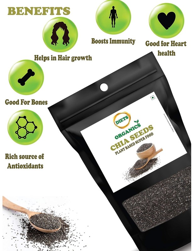 Diets Organics Chia Seeds 500gm gallery