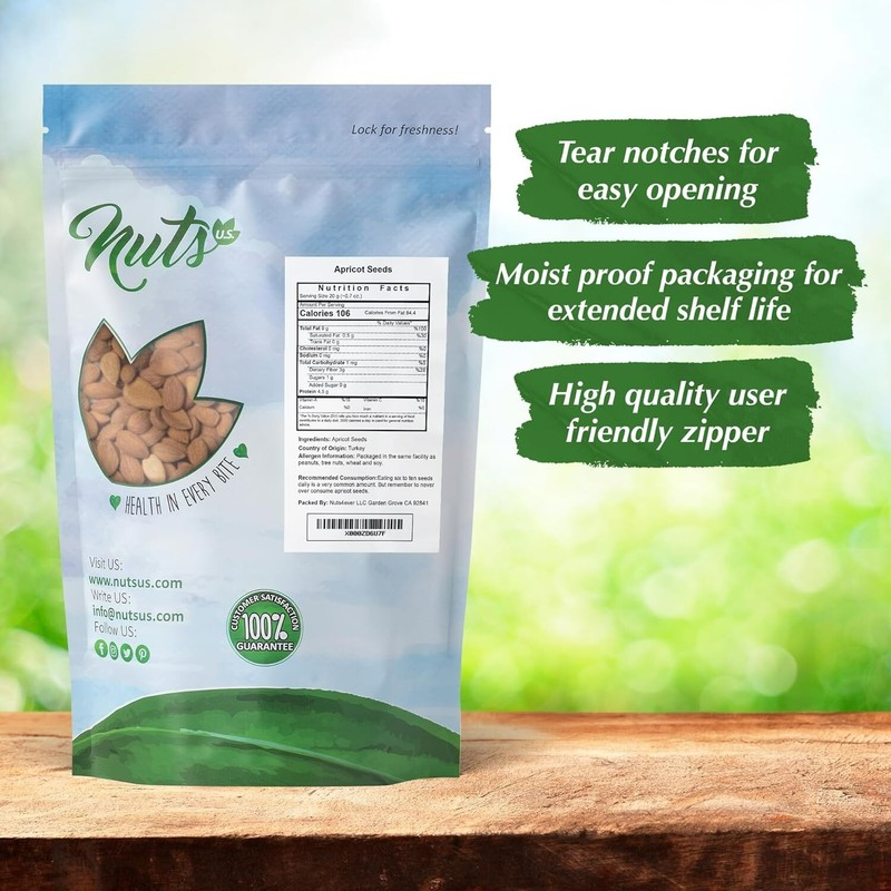 Sweet Raw Apricot Kernels Seeds - Unpasteurized, Non-GMO, Packed In Resealabl... gallery
