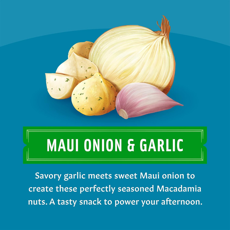 Mauna Loa Garlic Onion Roasted Macadamia Nuts, 24 Pack of 0.5 Oz Mini Pouches, K gallery