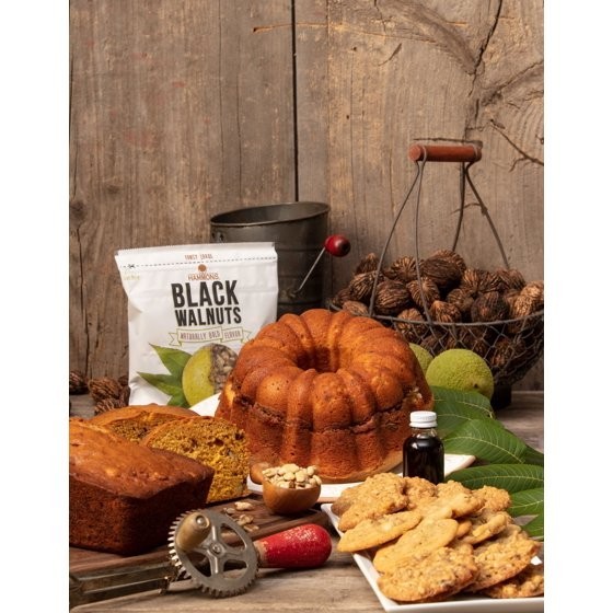 Hammons Hand harvested Black Walnuts large pieces 12 oz gallery