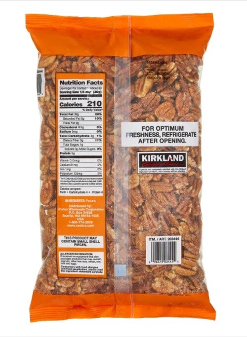 Kirkland Signature Pecan Halves 32 oz. #1 Perfect as a Snack. gallery