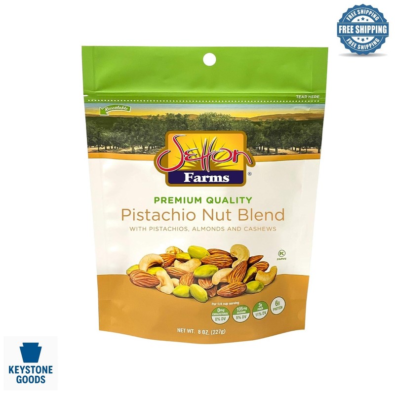Pistachio Nut Blend with Almonds & Cashews – 8oz Resealable Bag