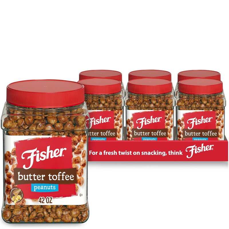 Butter Toffee Peanuts - 42oz Pack of 6 | No Artificial Colors or Flavors | Eco-F gallery