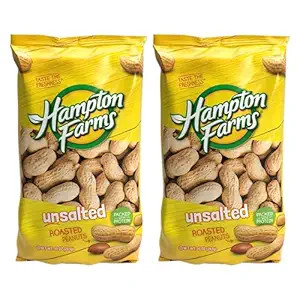 Hampton Farms - USA Grown All-Natural - Fancy Roasted In-Shell Unsalted Peanuts