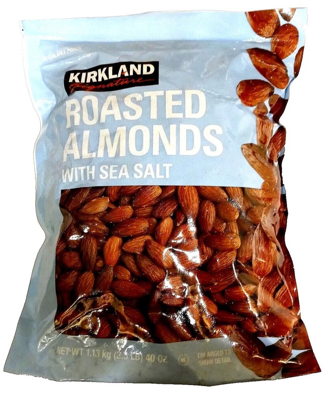Kirkland Signature Roasted Almonds Sea Salt 40 oz 2.5 lb EXP 12/2026