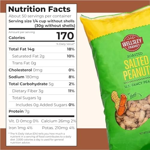 Salted Roasted Peanuts In Shell 5 lb Bag USA Grown Non-GMO Gluten Free Vegan gallery
