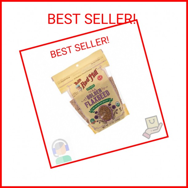 Bob’s Red Mill Resealable Organic Whole Golden Flaxseed, 13 Ounce (Pack of 1)