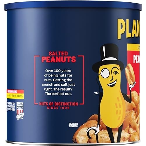 Salted Peanuts 56 oz Canister Pack of 2 Roasted Snack Kosher Protein gallery