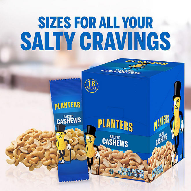 Planters Salted Cashews, 1.5 oz., 18 pk. gallery