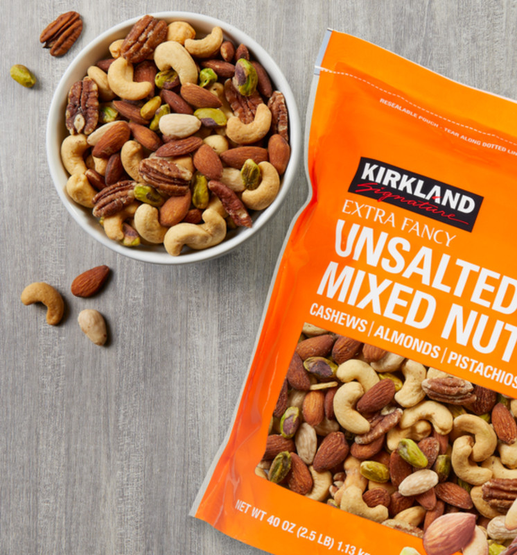 (Buy 2+ Save)_Kirkland Signature Unsalted Mixed Nuts, 40 Oz gallery