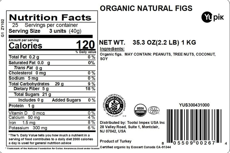 Organic Natural Figs, 2.2 Lb (35.2 Oz), Gluten-Free, Non-Gmo, Vegan, Whole Dried gallery