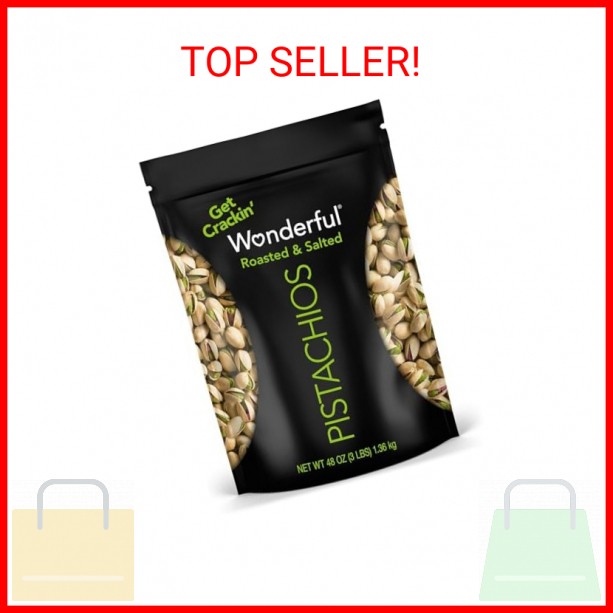 Wonderful Pistachios In Shell, Roasted & Salted Nuts, 48 Ounce Resealable Bag, P gallery