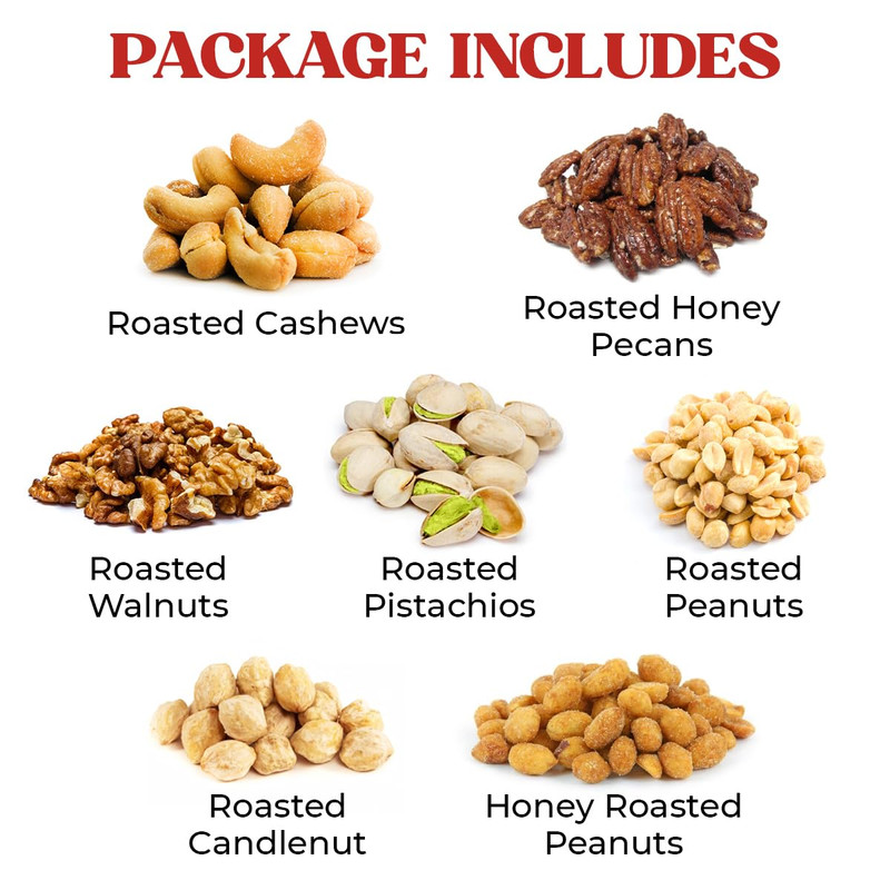 Nuts Gift Basket - 7 Sectional Nuts Platter with a Variety of Freshly Roasted... gallery