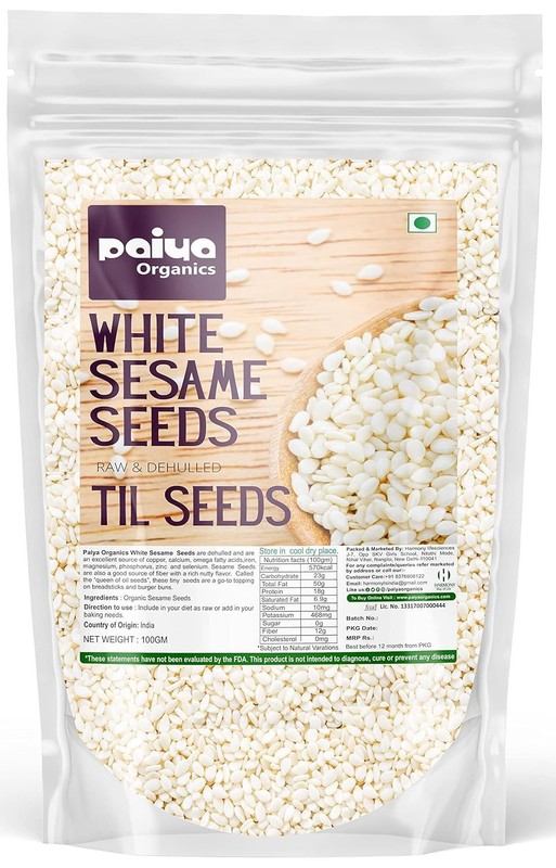 Paiya Organics White Sesame Seeds 900gm