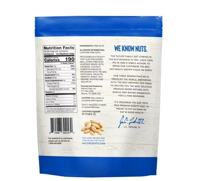 Nature's Eats Pine Nuts, 16 oz. Best Price gallery