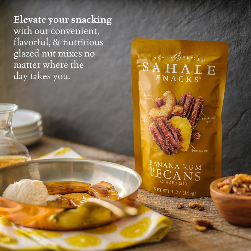 Sahale Snacks Glazed Mix, Banana Rum Pecans, 24 Ounce gallery