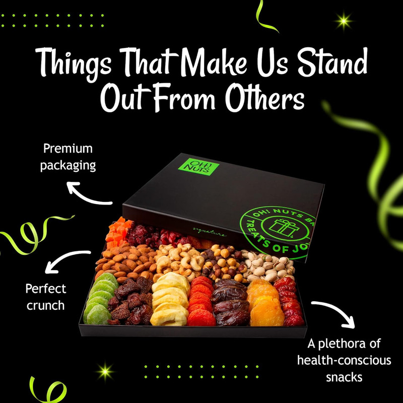 Oh! Nuts Dried Fruit and Nut Gift Basket - XL 18 Variety Gourmet Assorted Fruits gallery
