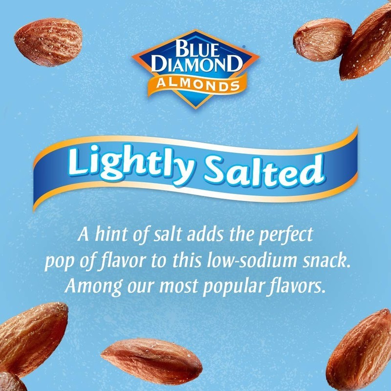 Blue Diamond Almonds Low Sodium Lightly Salted Snack Nuts, 16 Oz Resealable Bag gallery