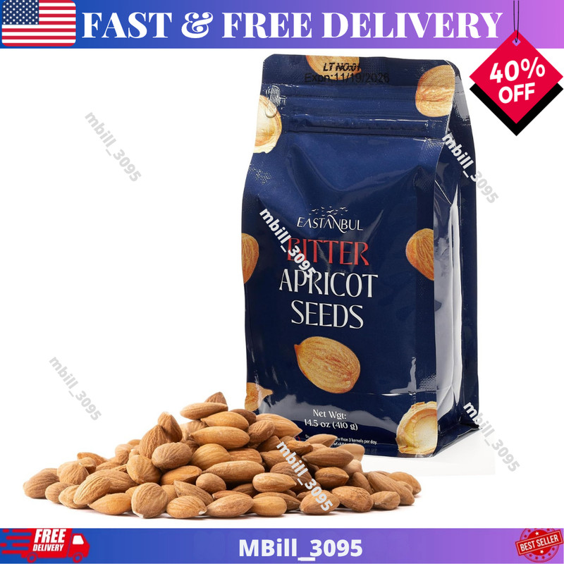 OrganicBitter Raw Apricot KernelPremium Seeds 14.5oz Gluten Free Vegan USDA 1 lb