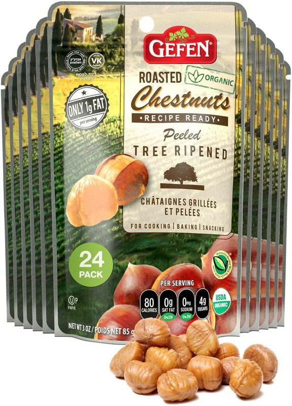 Organic Whole Peeled Roasted Chestnuts 3oz (24 Pack) | Ready to Eat | Gluten Fre gallery
