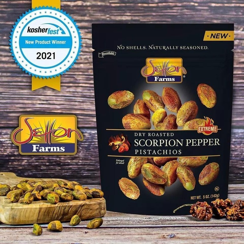 Setton Farms Pistachios, Scorpion Pepper Extreme Flavor, Naturally Seasoned, Dry gallery