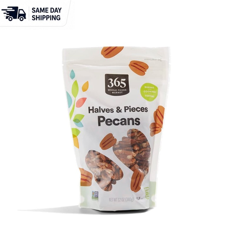 Pecan Halves – 12 Ounce Resealable Pouch for Baking & Cooking