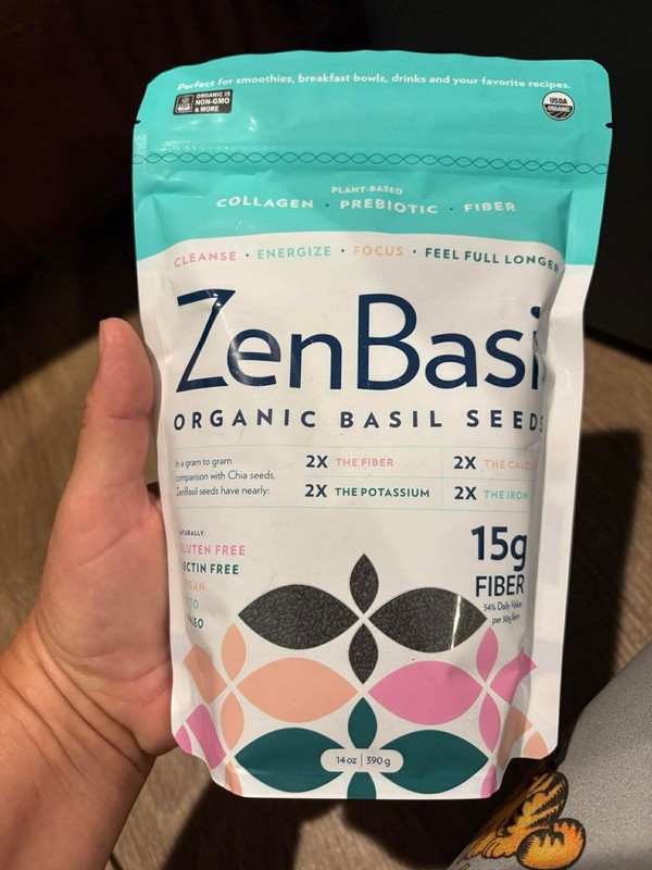 Zen Basil Seeds | Edible Basil Seeds USDA Organic, Kosher, Non-GMO, Lectin-Free,