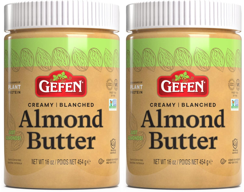 Pure Blanched Almond Butter, 16oz (2 Pack) | Non GMO | Rich, Smooth & Creamy Tex