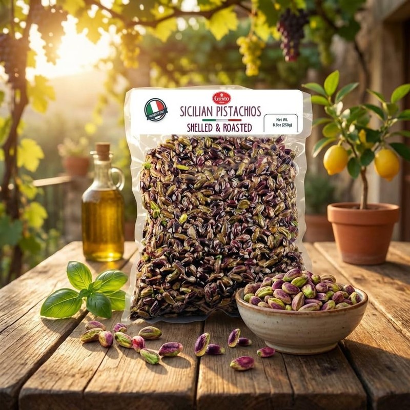 Sicilian Bronte Pistachios Shelled Unsalted 8.8oz Gusto Etna Italy Non GMO gallery