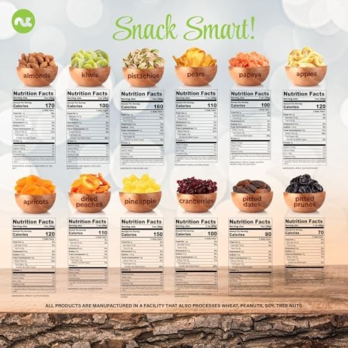 Dried Fruit Mixed Nuts Gift Basket White Gold Box 12 Assortments Food Healthy gallery