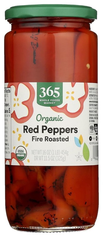 Organic Roasted Red Peppers 16oz - Fat-Free, All-Natural, Perfect for Sandwic... gallery