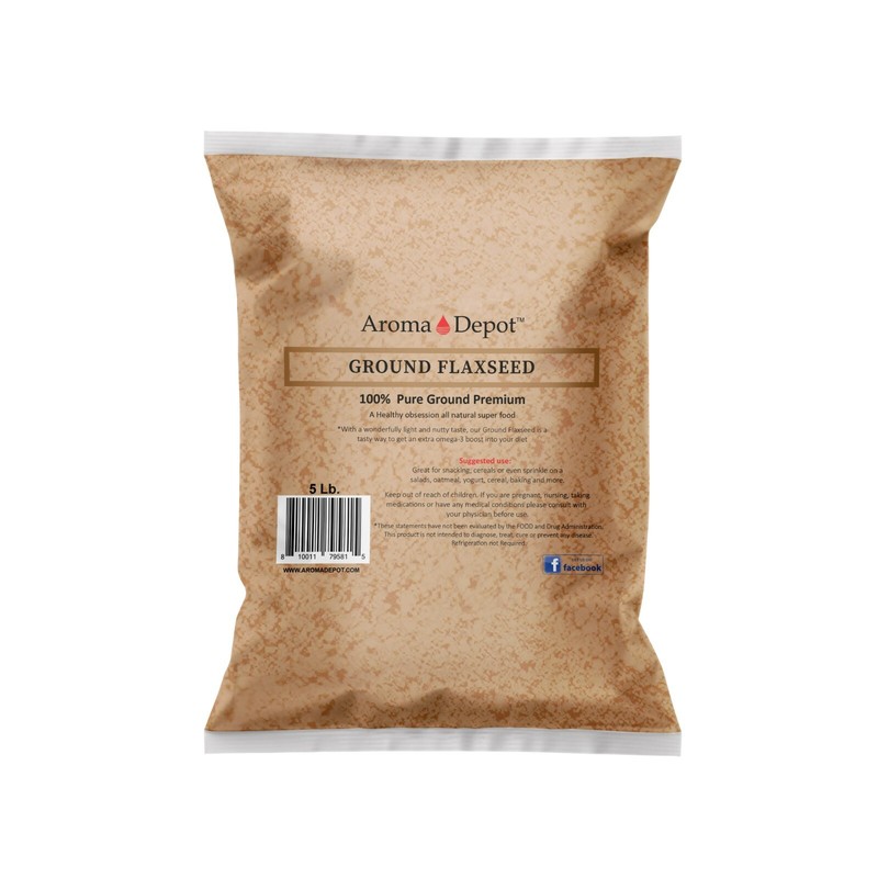 5lb GROUND Brown Flax Seed Omega-3 Non-GMO Linaza Raw 80 oz. Flaxseed POWDER gallery