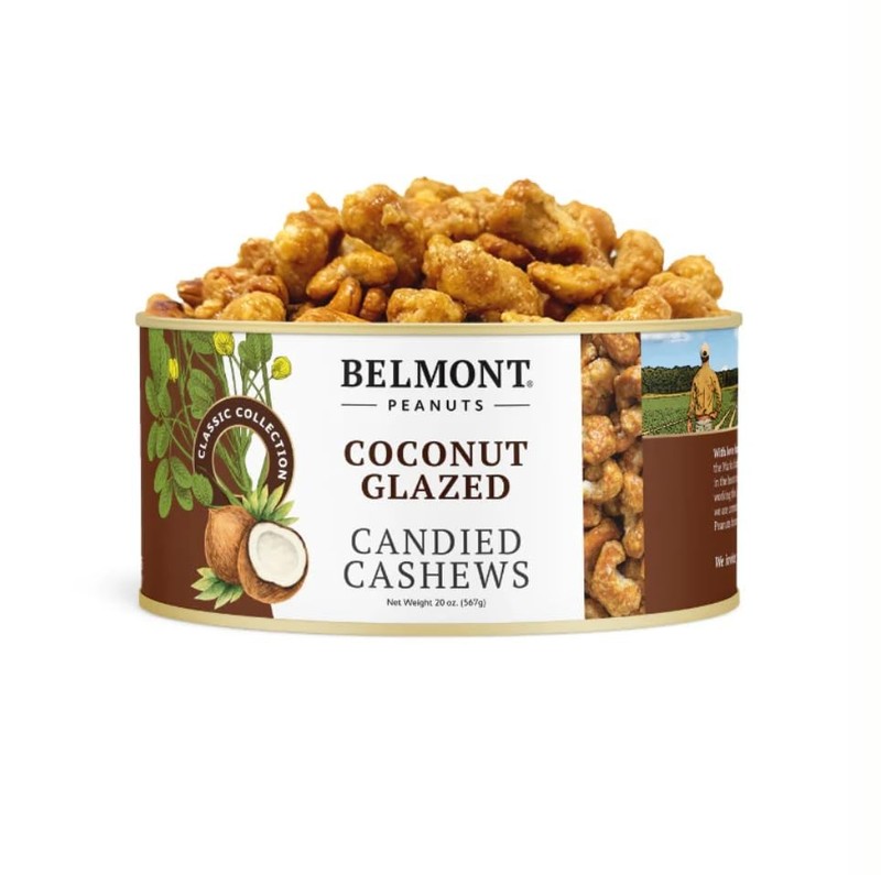 Belmont Peanuts Coconut Glazed Candied Cashews, 20 oz 1 Pack – Simple Ingredi…