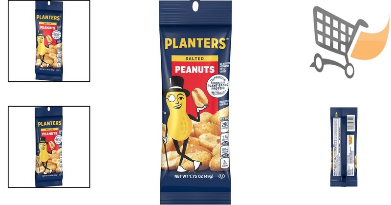 Salted Peanuts Nuts Pack of 12 1.75 oz Snack Bags for On-the-Go Adults gallery