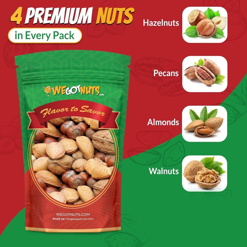 Deluxe Mixed Nuts InShell 5 Pounds,80oz | Raw and Unsalted Mixed Nuts | Fresh... gallery