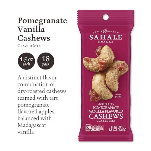 Sahale Snacks Pomegranate Vanilla Cashews Glazed Mix 1.5 Ounce Pack of 18 gallery