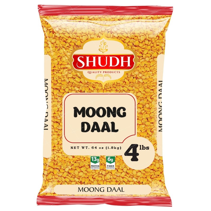 Shudh Moong Dal (Split Mung Beans Without Skin) Lentils 4lbs ~ All Natural | …