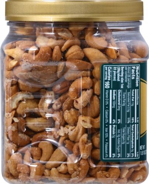 Whole Cashews with Sea Salt - 26 oz Resealable Jar for Healthy Snacking gallery