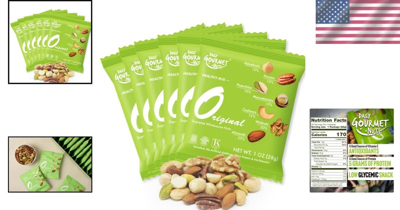 Keto-Friendly Mixed Nuts Snack Packs - 24 Pack gallery