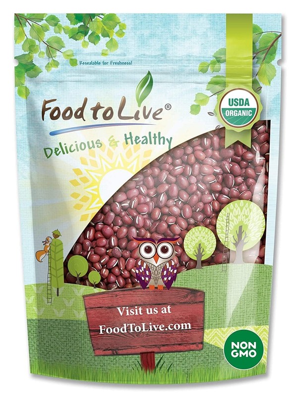 Food to Live Organic Adzuki Sprouting Beans, 5 Pounds – 80 Ounce (Pack of 1)